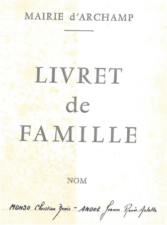 Livret de famille parents